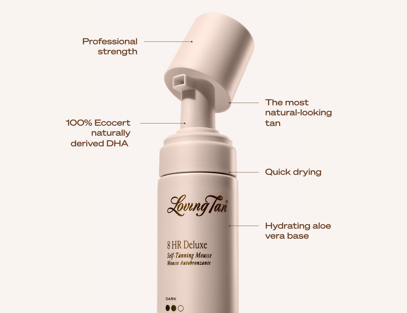 FAQ Banner of 8 HR Deluxe Self-Tanning Mousse Dark
